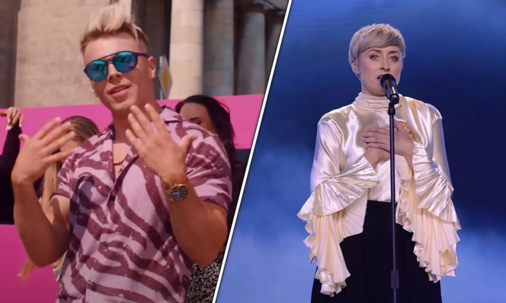 Zdjęcia dwóch artystów, oddzielonych kreską po środku. Po lewej Skolim, po prawej Natalia Przybysz.